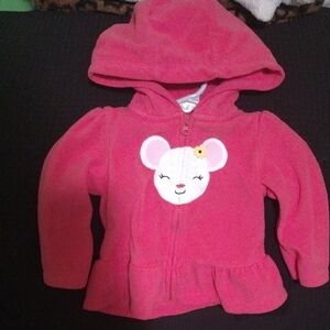 Pink Kids Hoodie with Mouse Design With Matching Pants.​​